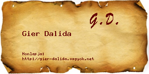 Gier Dalida névjegykártya